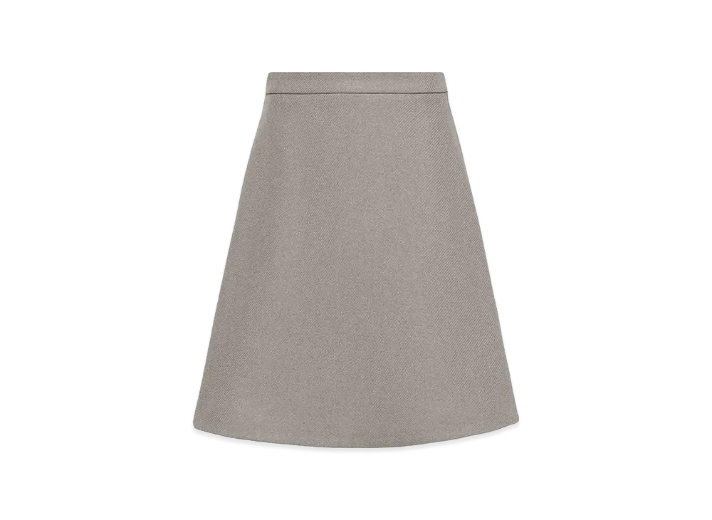 AMI PARIS Women's Knitted Midi Skirt "Gray"