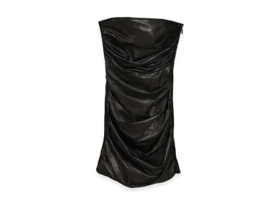 AMI PARIS Women's Leather Mini Dress "Black"