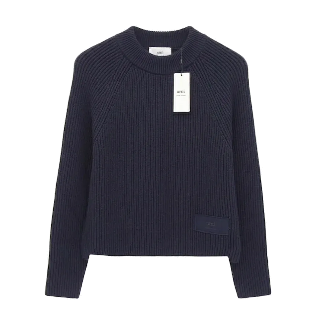 AMI PARIS Women's AMI Label Sweater "Black"