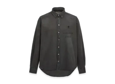 AMI PARIS Button Down Army De Coeur Shirt "Black"