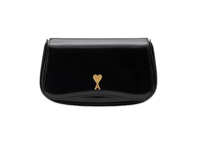 AMI PARIS Leather Shoulder Bag "Black"