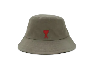 AMI PARIS Embroidery Bucket Hat "Smoke Gray"