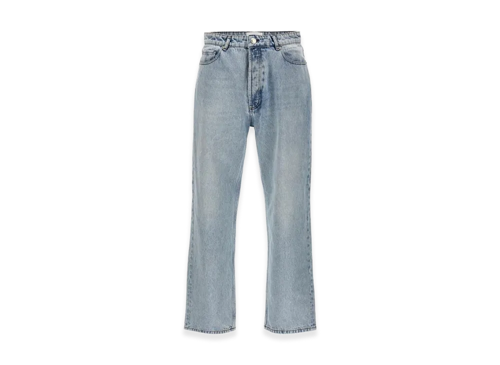 AMI PARIS Women's Loose Fit Denim Pants "Bleachedblue"