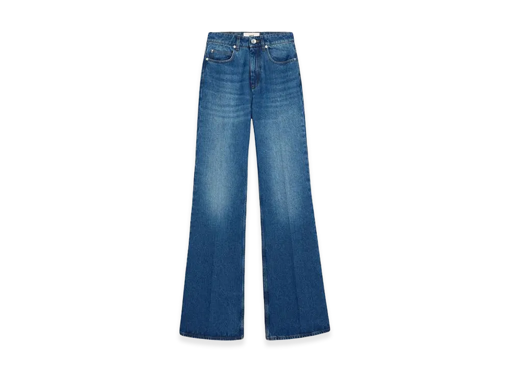 AMI PARIS Women's Flare Fit Denim "Usedblue"