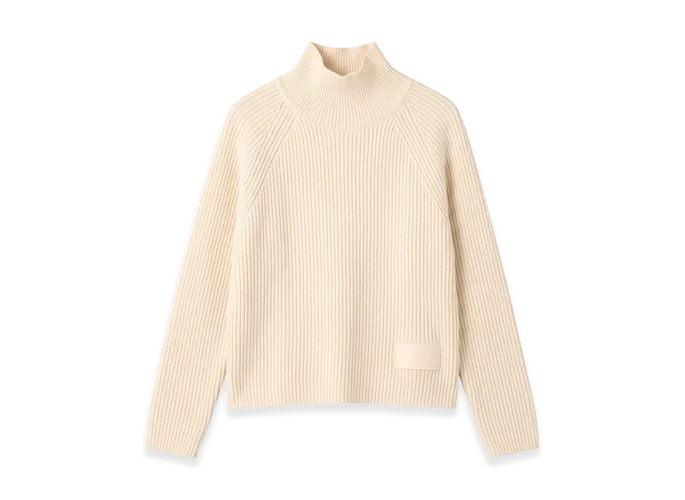 AMI PARIS Women's Turtleneck Sweater "Ivory"