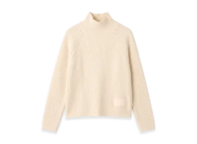 AMI PARIS Women's Turtleneck Sweater "Ivory"