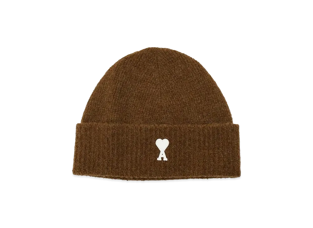 AMI PARIS Cloudy Beanie "Hazelnut/White"