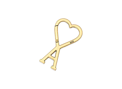 AMI PARIS Metal Keyring "Gold"
