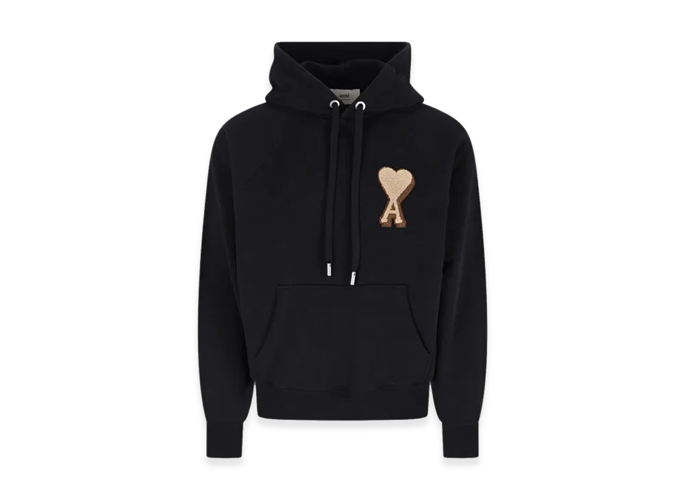 AMI PARIS Ami Sweatshirt Hoodie with ADC Pa "Black"