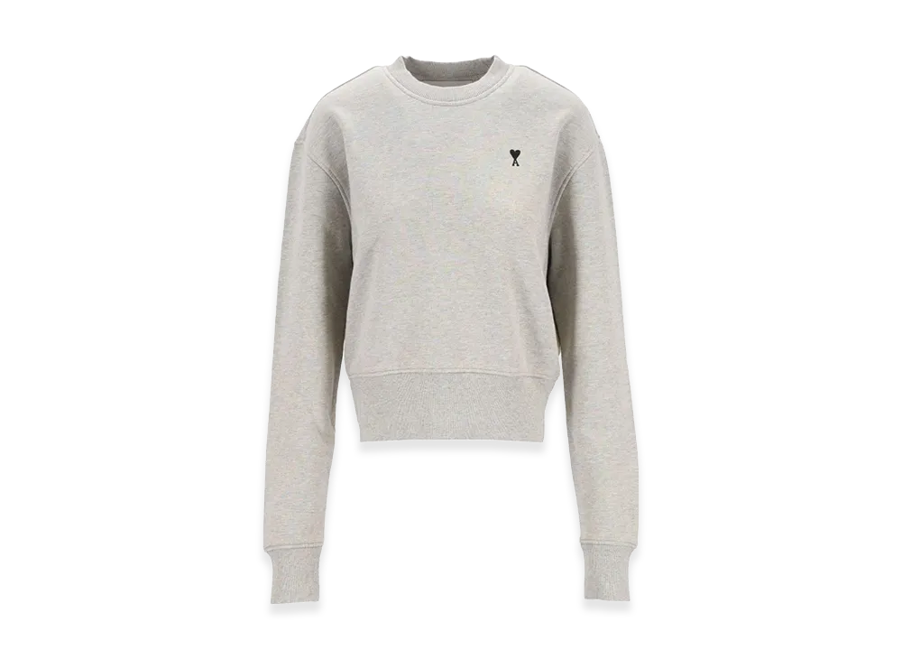 AMI PARIS Women's Quota Sweatshirt with Contrasted Ami De Coeur "Gray"