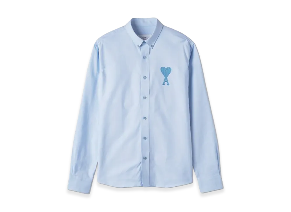 AMI PARIS Heart Logo Button L/S Shirt "Blue"