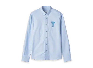 AMI PARIS Heart Logo Button L/S Shirt "Blue"