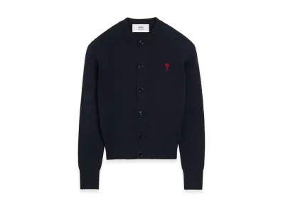 AMI PARIS Women's Ami De Coeur Wool Cardigan "Blue"