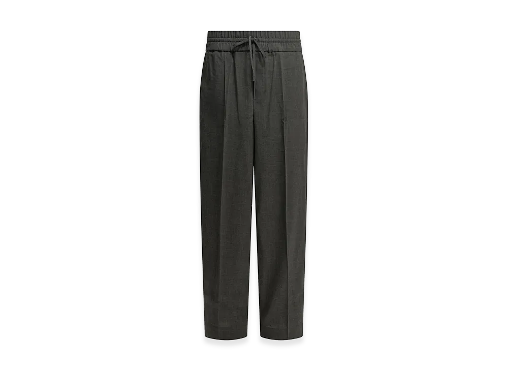 AMI PARIS Melange Wool Pants "Gray"