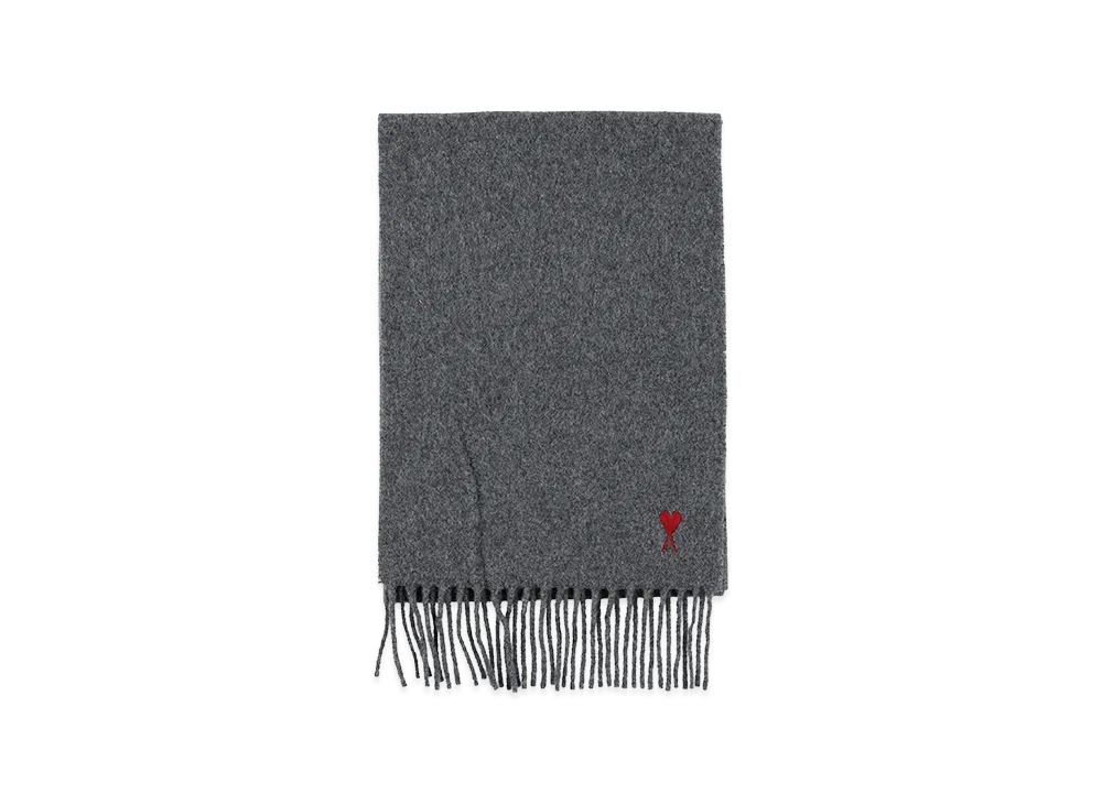 AMI PARIS Women's Scarfs "Grey/Red"