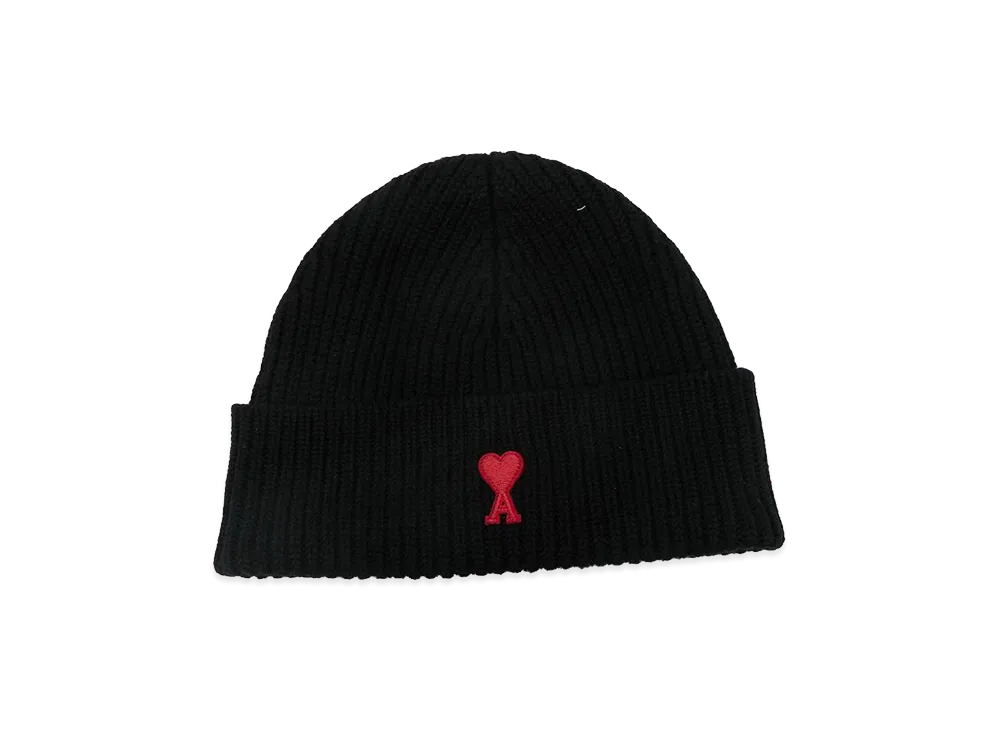 AMI PARIS Women's Ami De Coeur Wool Beanie "Black"