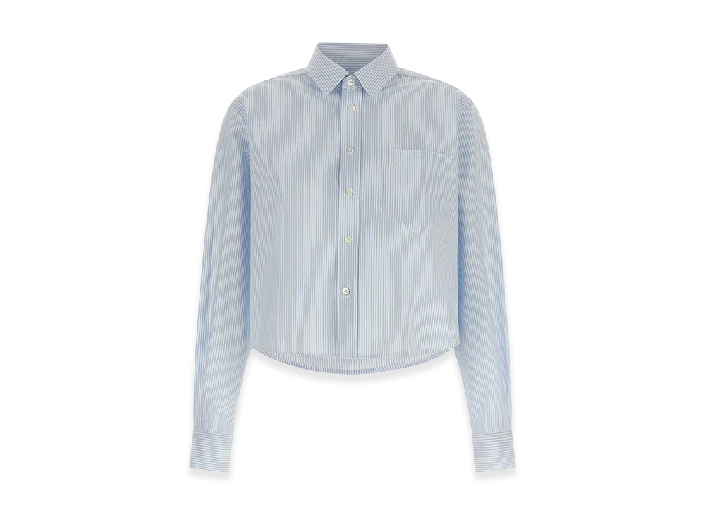 AMI PARIS Women's ami De Coeur Cropped Shirt "Light Blue"