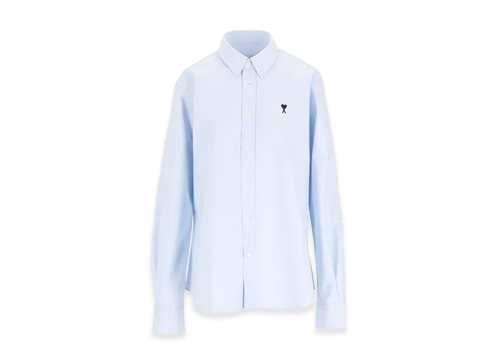 AMI PARIS Women's Ami De Cur Cotton Shirt "Light Blue"