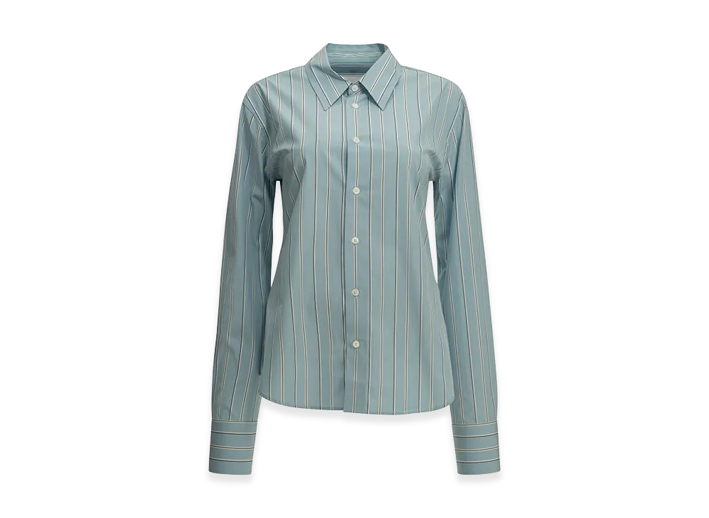 AMI PARIS Women's Casual Shirt With Logo "Light Blue"