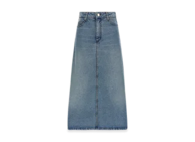 AMI PARIS Women's Trapeze Skirt "Blue"