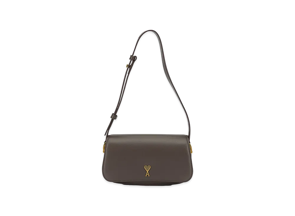 AMI PARIS Women's Paris Small Shoulder Bag "Brown"