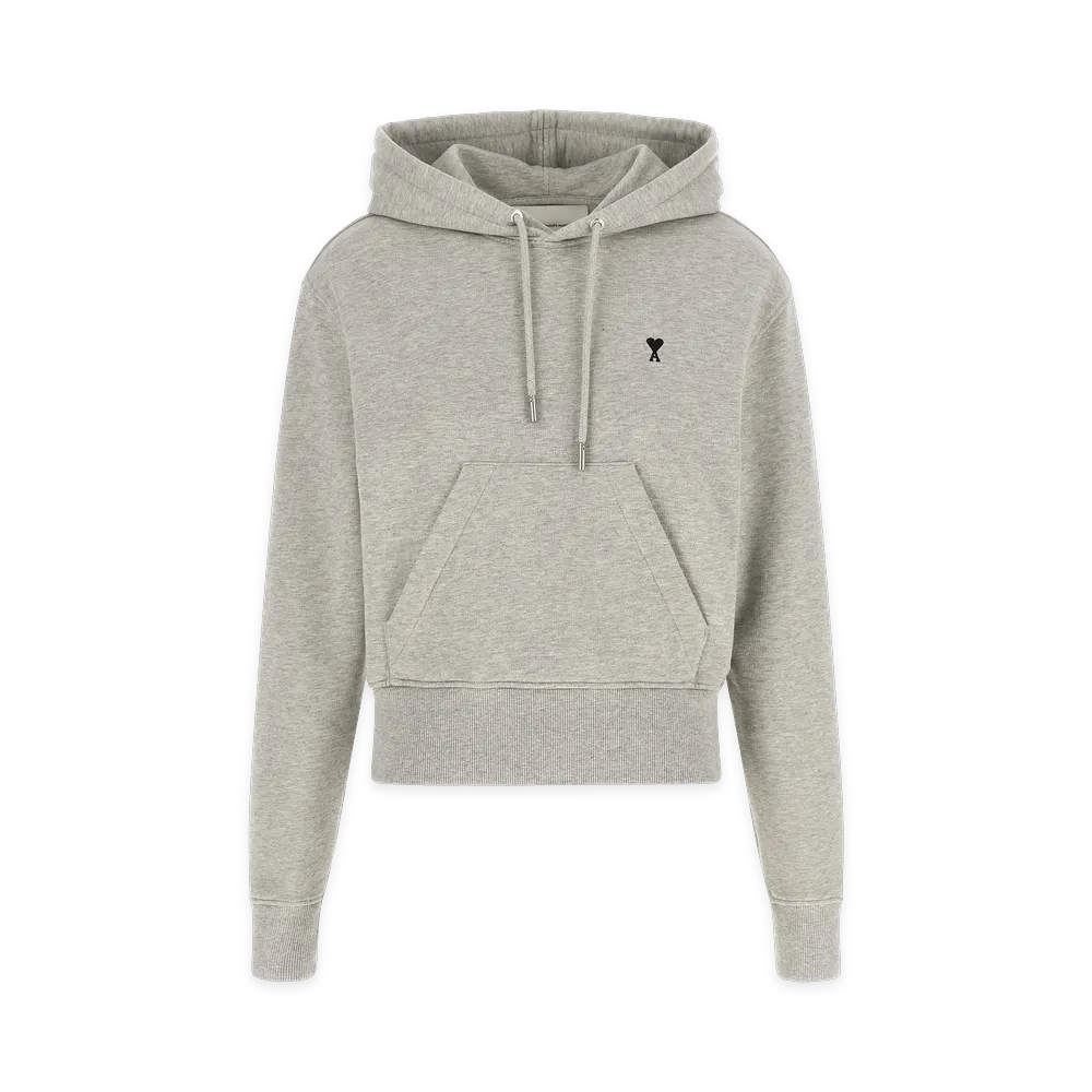 AMI PARIS Women's Ami De Coeur Hooded Sweatshirt "Gray"