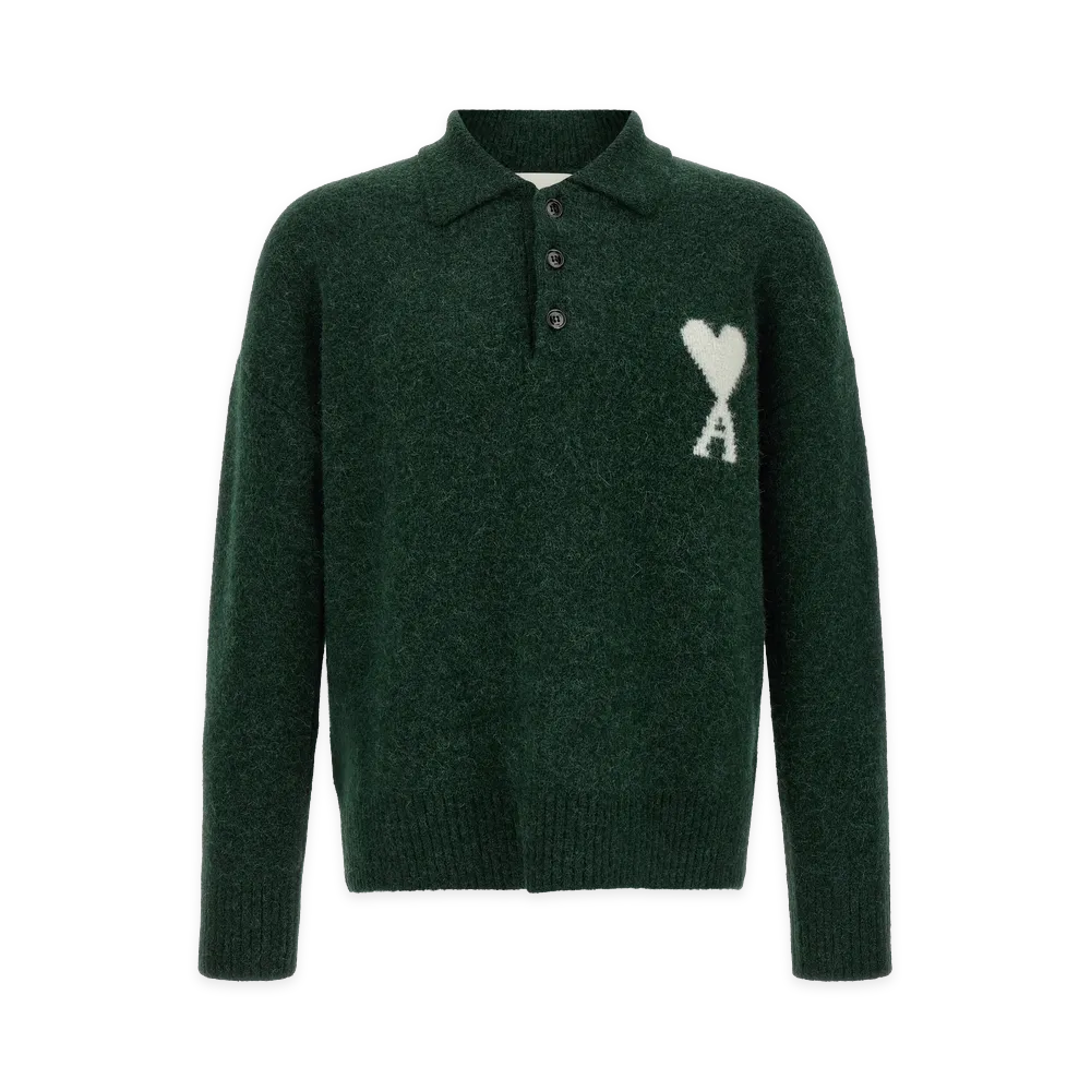 AMI PARIS Ami De Coeur Polo Shirt "Green"