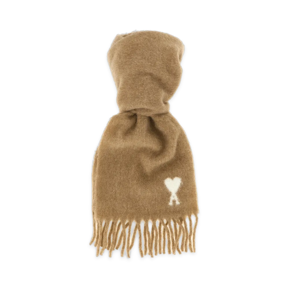 AMI PARIS Ami De Coeur Scarf "Beige"