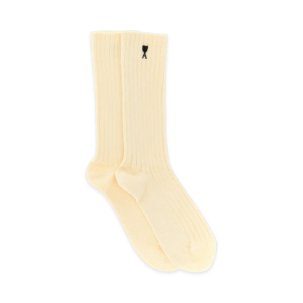AMI PARIS Women's Ami De Coeur Socks "White"