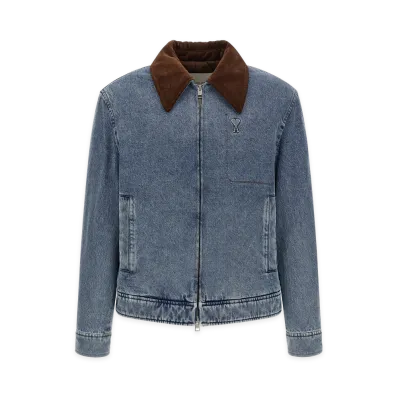 AMI PARIS Ami De Cur Denim Jacket "Blue"