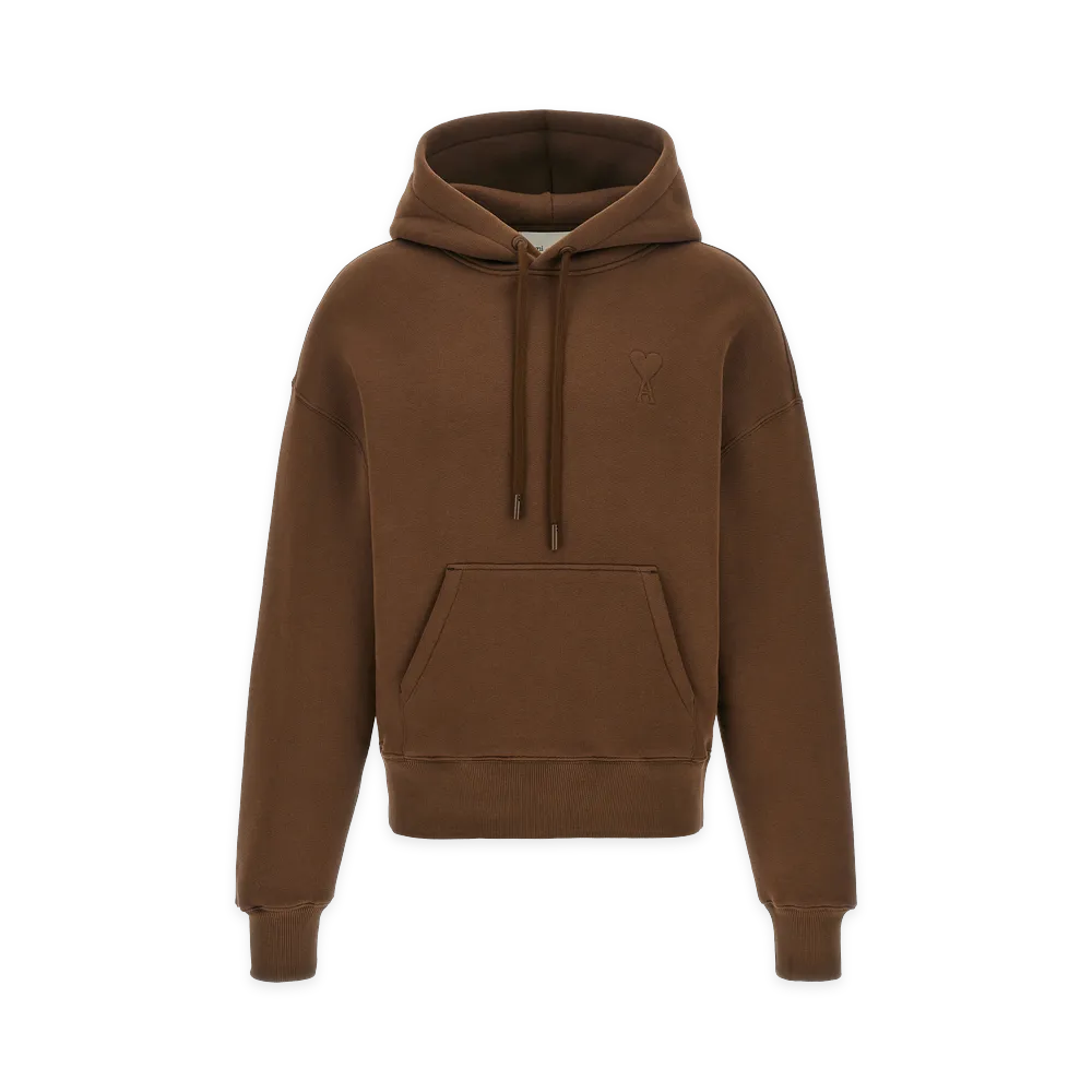 AMI PARIS Women's Ami De Cur Hoodie "Brown"