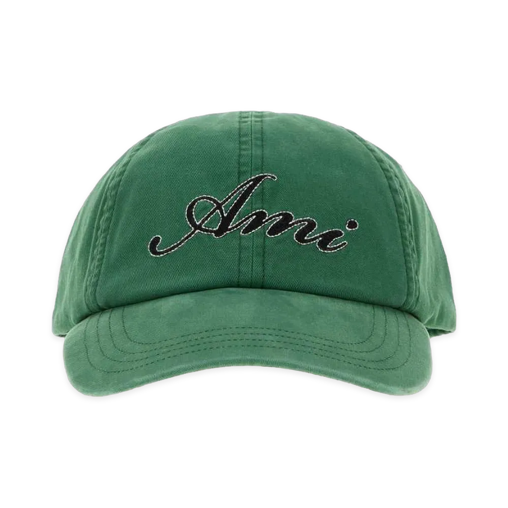 AMI PARIS Women's Cotton Baseball Cap "Green"