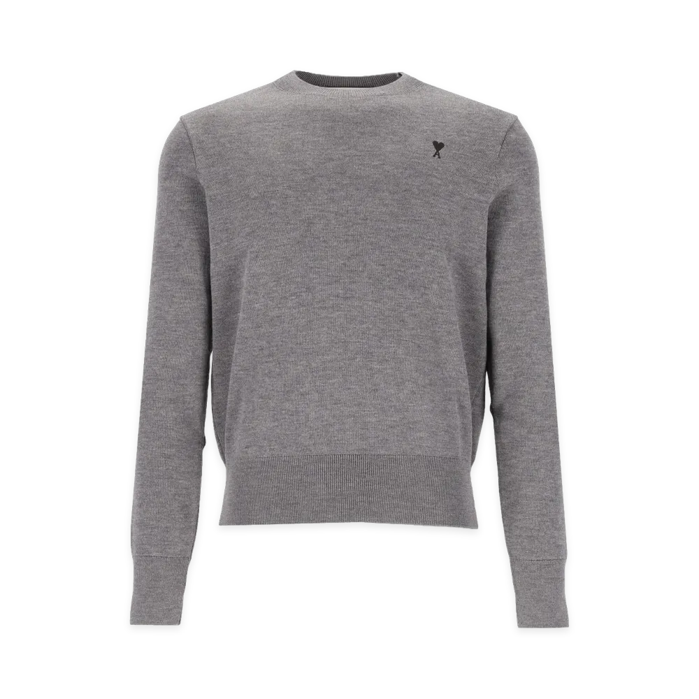 AMI PARIS Ami De Cur Crewneck Sweater "Gray"