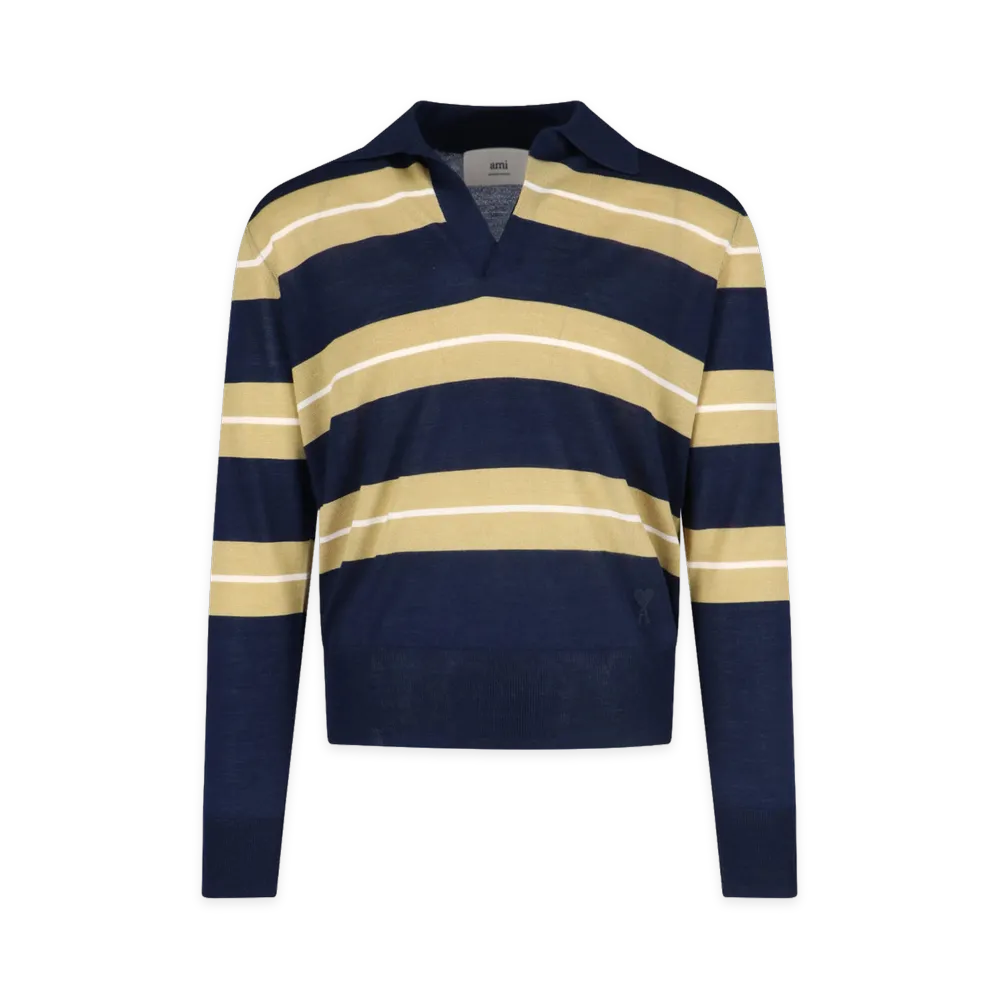 AMI PARIS Ami Sweaters "Blue/Yellow"