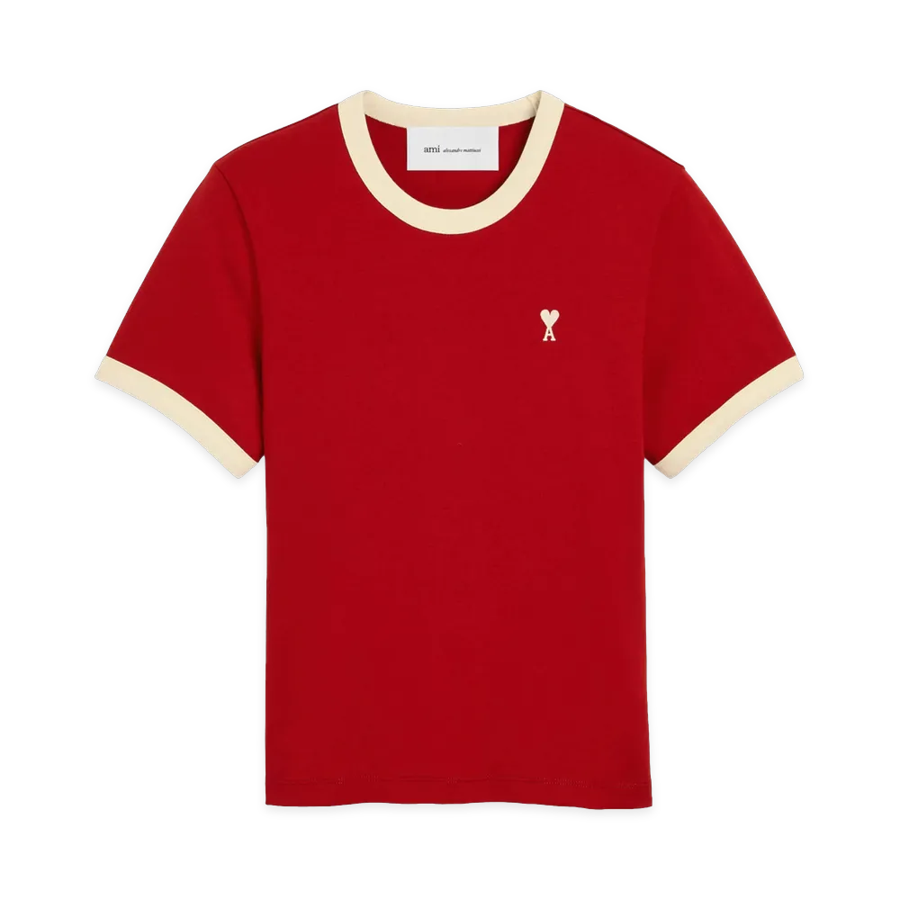 AMI PARIS Women's Ami T-Shirts "Red"
