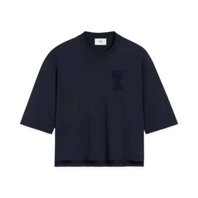 AMI PARIS Women's Ami T-Shirts "Navy"