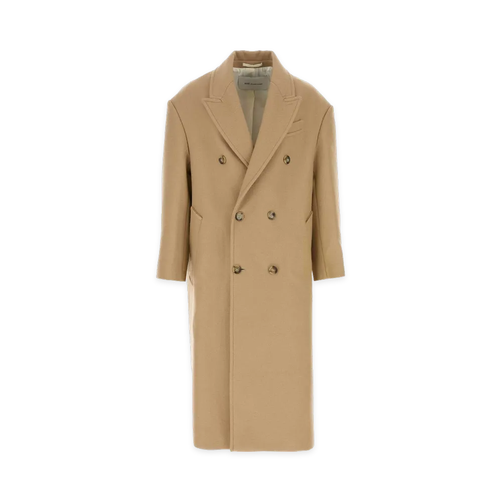 AMI PARIS Wool Coat "Beige"