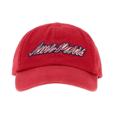 AMI PARIS Cotton Baseball Cap "Red"