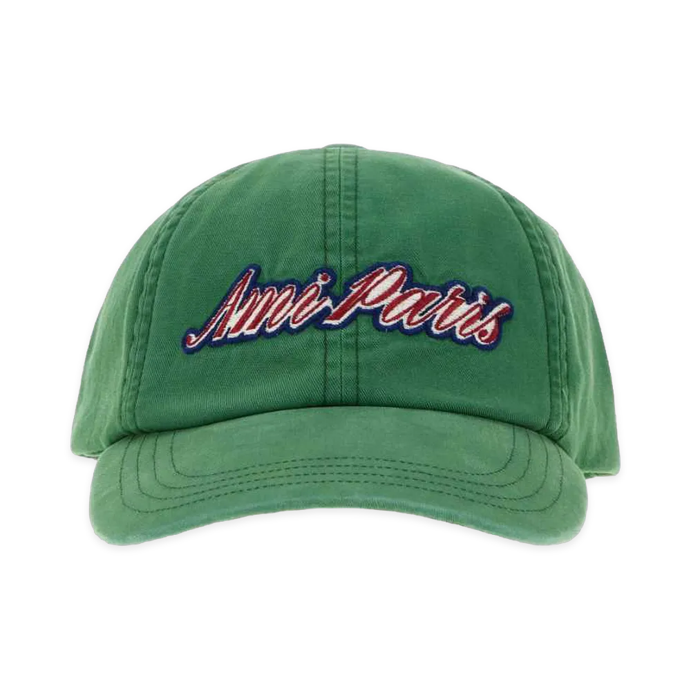 AMI PARIS Cotton Baseball Cap "Green"