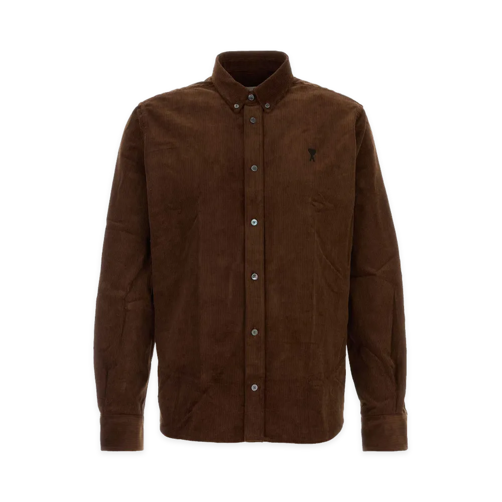 AMI PARIS Corduroy Shirt "Brown"