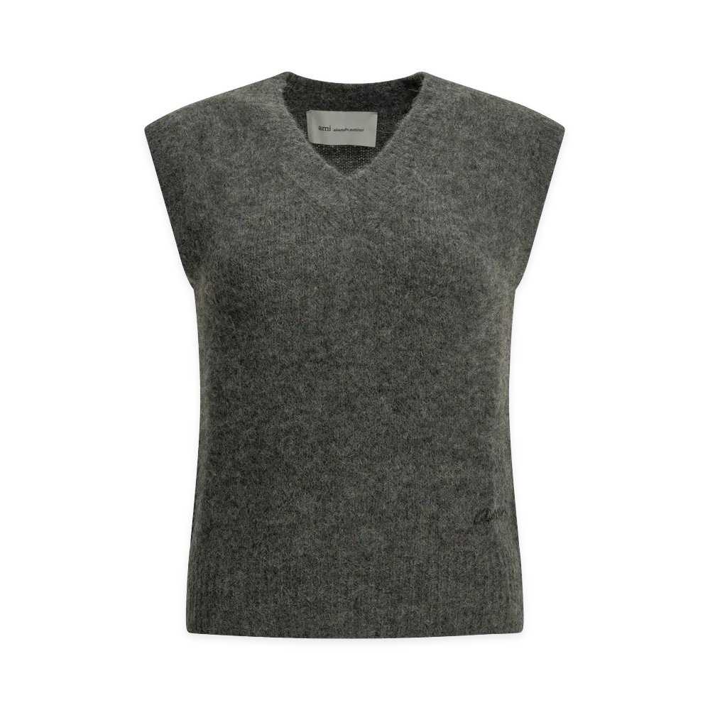 AMI PARIS Women's Logo Vest "Gray"
