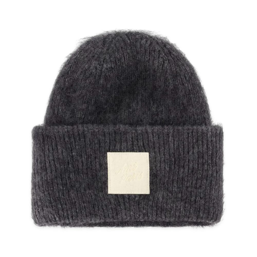 AMI PARIS Patch Beanie Wool "Gray"