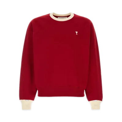 AMI PARIS Cotton Sweatshirt "Red"