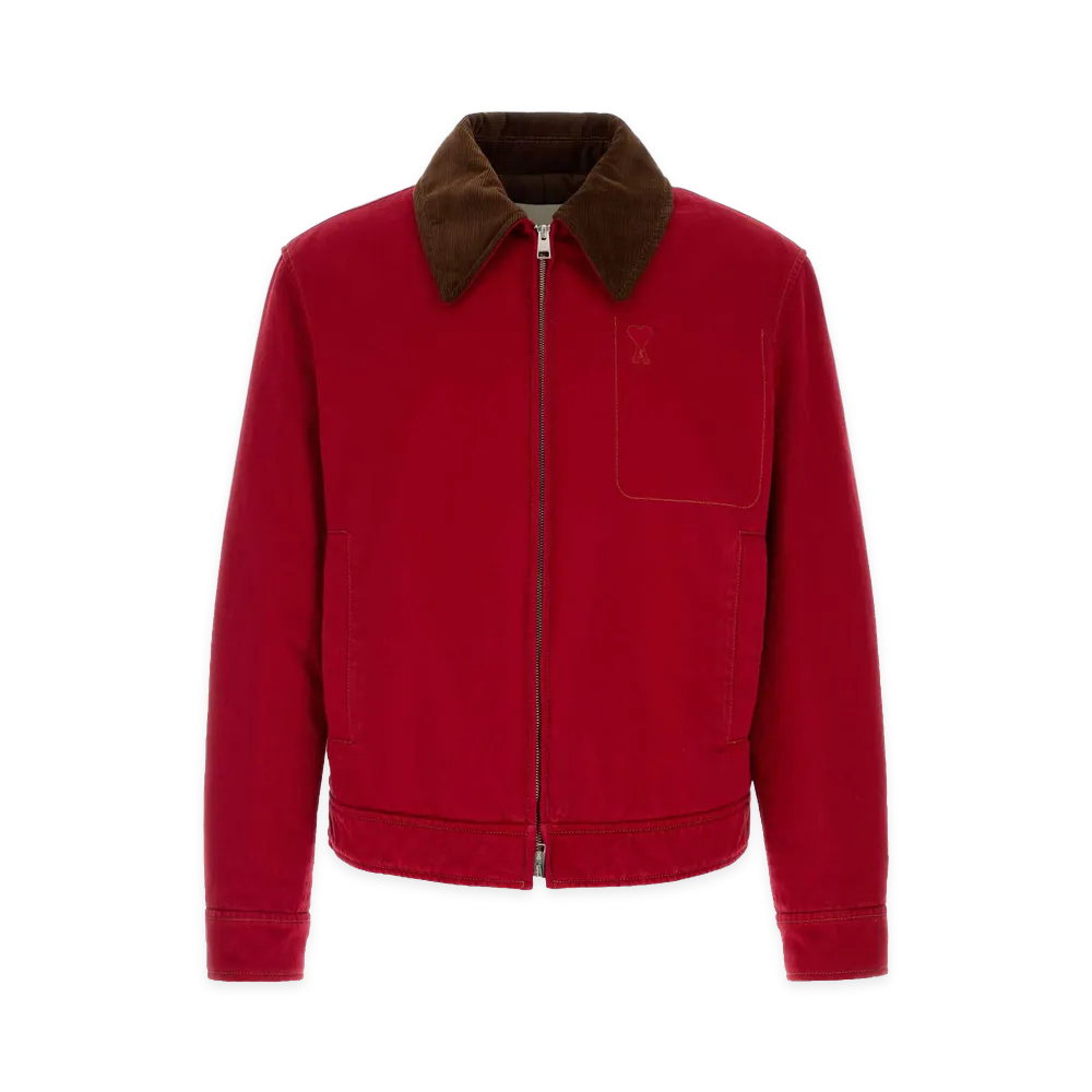 AMI PARIS Denim Jacket "Red"