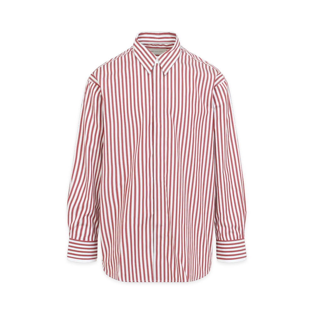 AMI PARIS Large Striped Shirt "Red/White"
