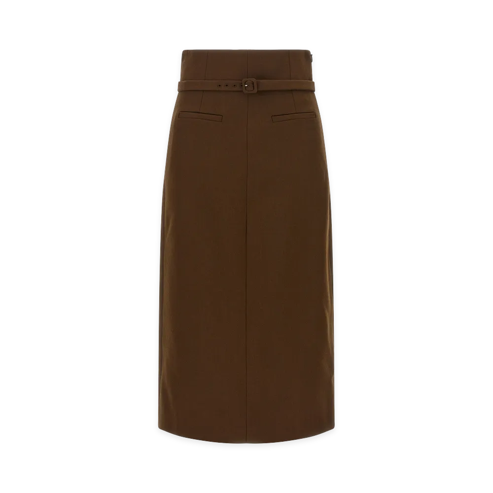 AMI PARIS Women's Sheath Skirt "Brown"