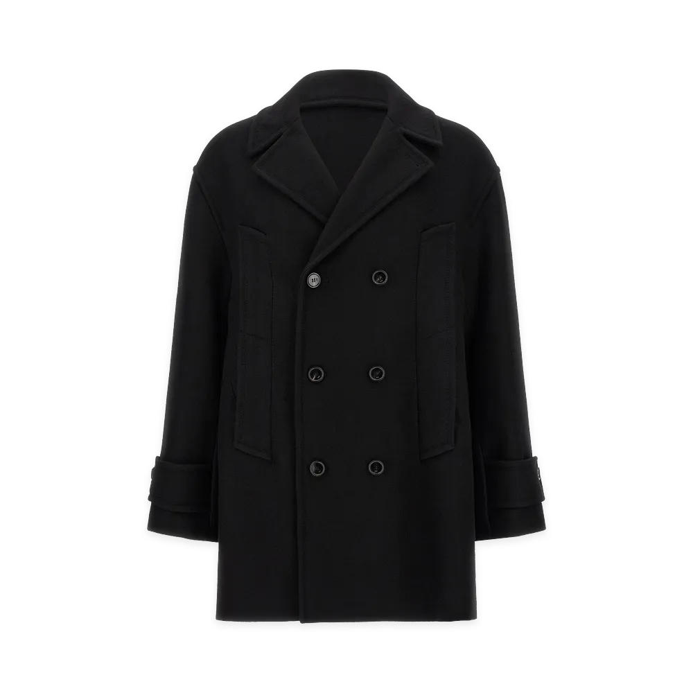 AMI PARIS Virgin Wool Caban "Black"