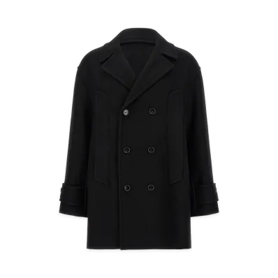AMI PARIS Virgin Wool Caban "Black"