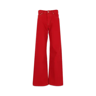 AMI PARIS Women's WideLeg Straight Jeans "Red"