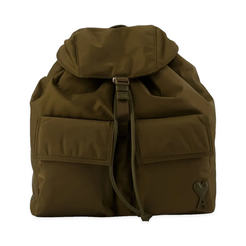 AMI PARIS Marcel Rucksack Nylon "Khaki"